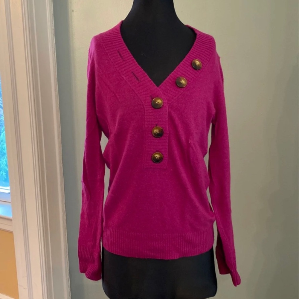 Jcrew XS pink v neck Sweater
